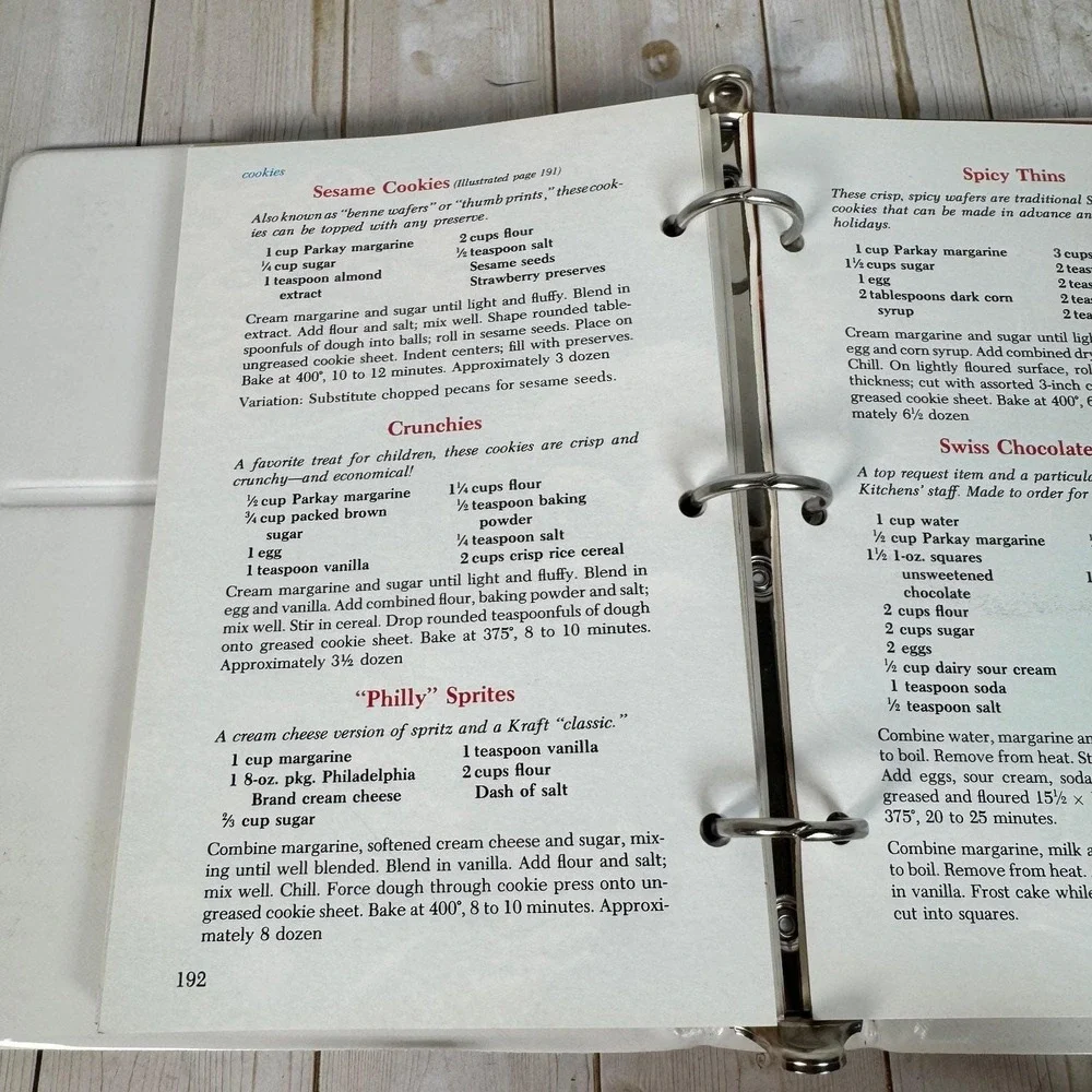 The Kraft Cookbook Kraft Kitchens 1977 First Printing Binder Ring Bound Recipes